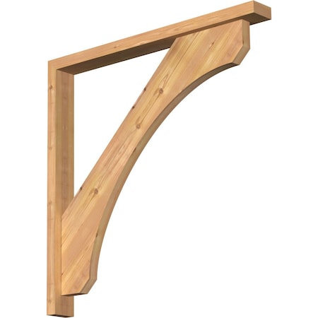 Ekena Millwork Legacy Block Smooth Bracket w/ Offset Brace, Western Red Cedar, 3 1/2"W x 34"D x 34"H BKT0402X34X34LEC05SWR